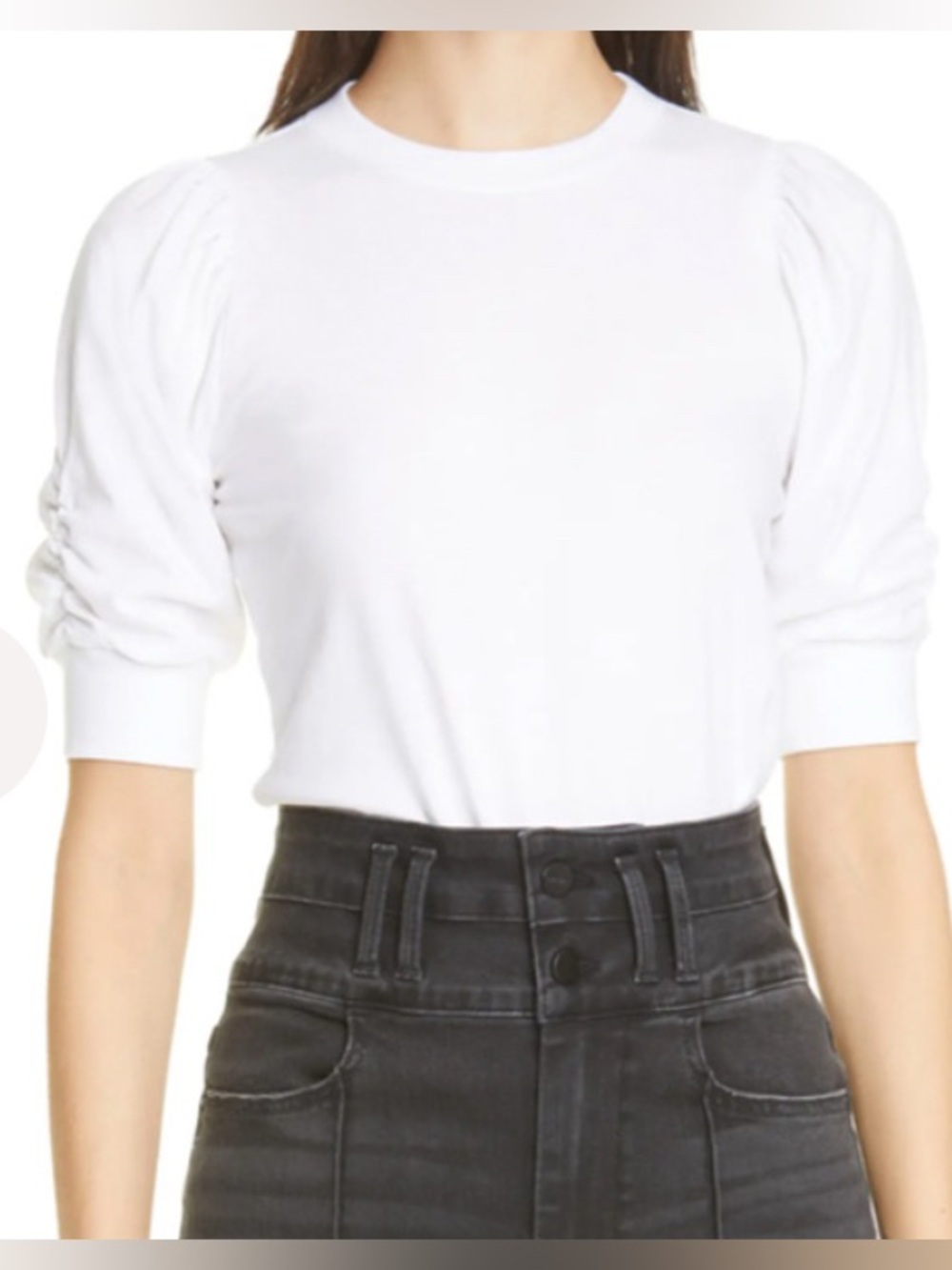 Frame Denim Frankie White Cotton Crewneck Tee NWT